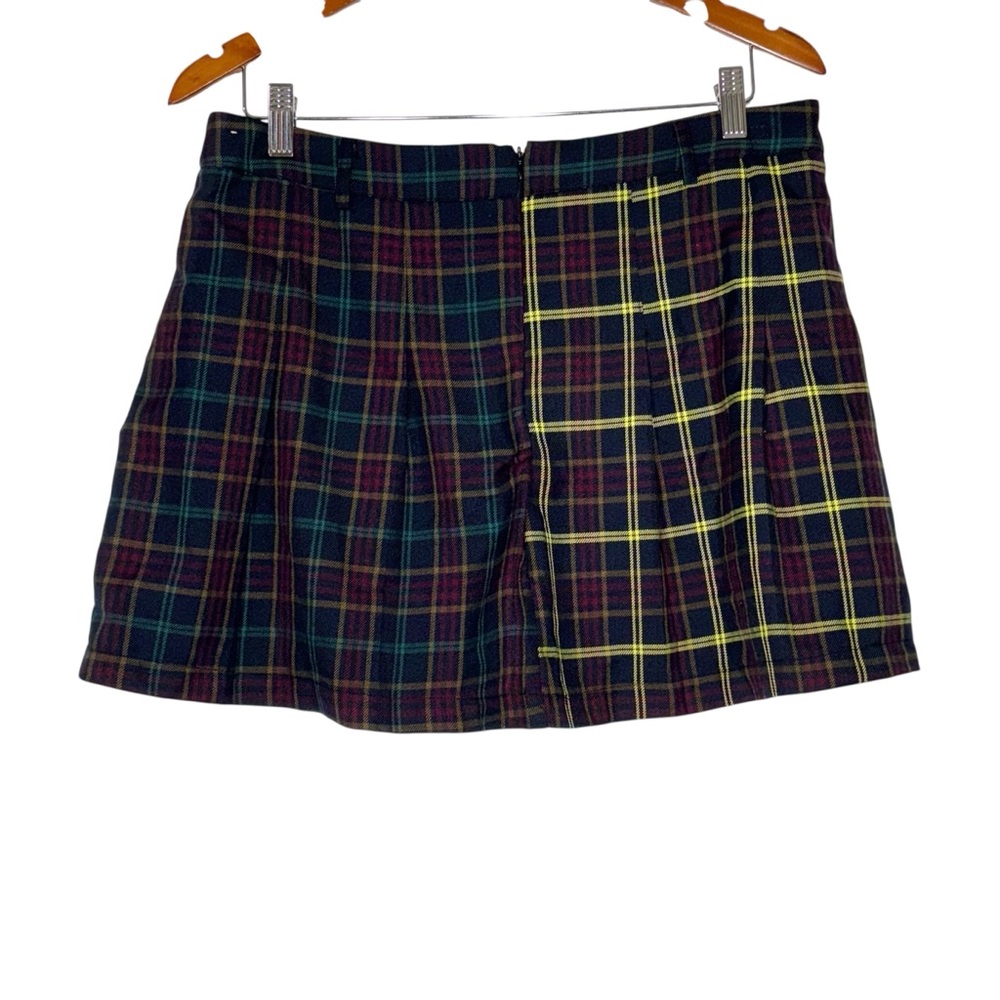 Almost Famous Tartan Plaid Skirt in‎ Blue and Red